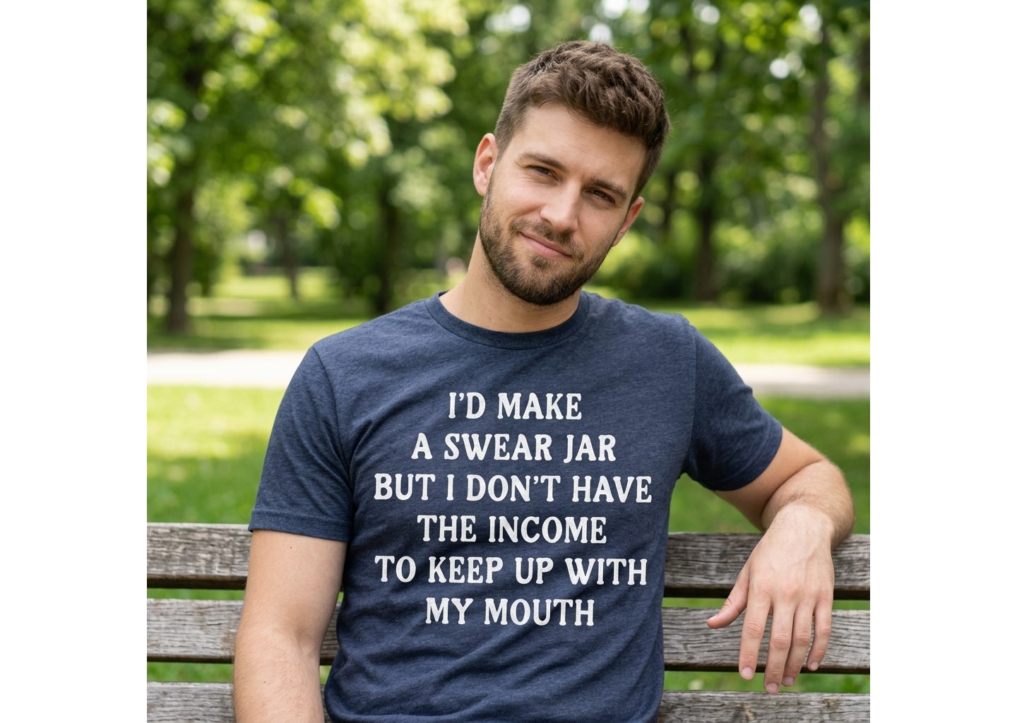Мужская футболка Crazy Dog T-Shirts, Inc. Funny T Shirts Id Make A Swear Jar But I Dont Have The Income to Keep Up With My Mouth Tee for Men — фото 3