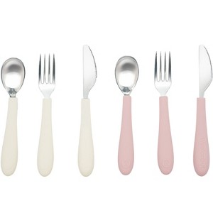 WeeSprout Kids Stainless Steel Utensils Set - Premium 18/8 Grade Silverware Kit - 2 Spoons, 2 Forks, 2 Knives - 1 of 4
