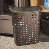 Sterilite Plastic Wicker Weave Dirty Clothes Laundry Hamper Bin with Lid, Espresso Brown (4 Pack) - 4 of 4