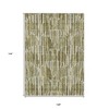 Olive Green Brown And Beige Abstract Washable Indoor Outdoor Area Rug - 3 of 4