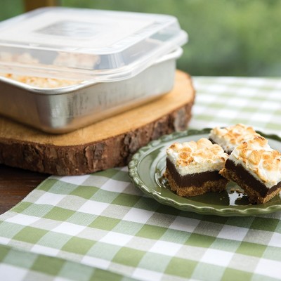9-Inch Aluminum Square Cake Pan with Clear Lid