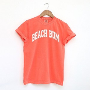 Simply Sage Market Women's Varsity Beach Bum Short Sleeve Garment Dyed Tee - 1 of 2