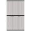 vidaXL Outdoor Storage Cabinet Gray and Black 100% Polypropylene Large - 4 of 4