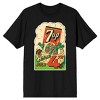 7UP Logo, Green Bottles in a Basket, Celebrate 4th JULY, Black Short Sleeve Adult T-Shirt - 2 of 4