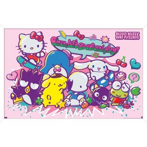 Trends International Hello Kitty and Friends: 24 Tokyo Skate Group Play Framed Wall Poster Prints - 1 of 4