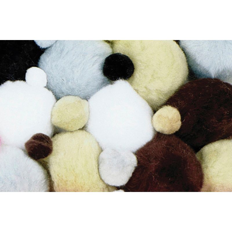 Creativity Street Non-Toxic Pom Pon, Assorted Size, Assorted Animal Color, Set of 100, 1 of 4