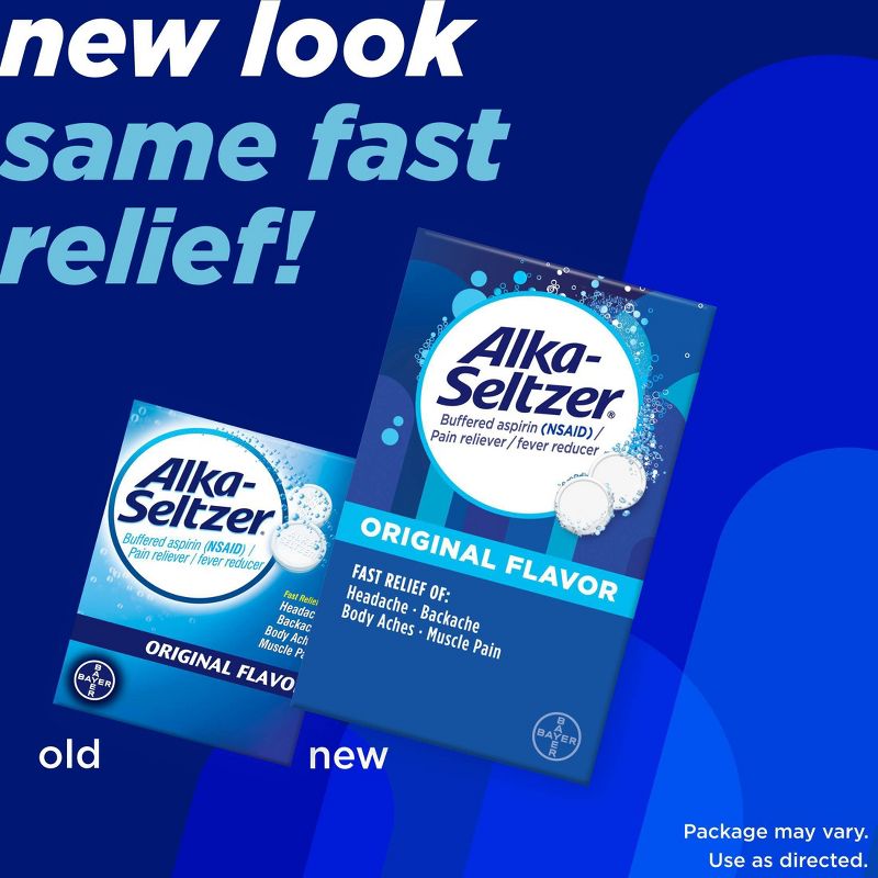 Alka-Seltzer Fast relief of Headache, Muscle Aches and Body Aches Original Effervescent Tablets - 36ct, 4 of 12