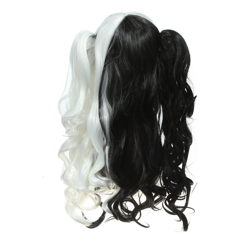 Unique Bargains Curly Wig Human Hair Wigs for Women with Wig Cap Long Hair Synthetic Fibre, 4 of 7
