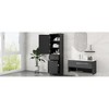 Akoasm 68.4 in. H Freestanding Bathroom Storage Cabinet with Two Drawers and Adjustable Shelves-Black - 3 of 4