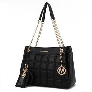 MKF Collection Mabel Quilted Women’s shoulder Bag & Bracelet Keychain with a Credit Card Holder by Mia K - 1 of 4