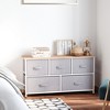 SEVOBAL Dressers 5 Drawer Horizontal Storage Cube Dresser with Sturdy Fabric Bins for Stylish Bedroom Organizer, Gray, 11.75"*39.5"*21.25" - 2 of 4