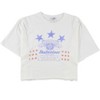 Junk Food Womens Budwiser Stars Cropped Graphic T-Shirt, White, Large - 4 of 4