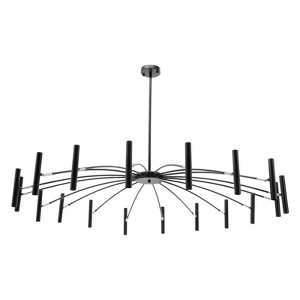 YIYIBYUS 57In Black Flower-Shape Branch Chandelier Metal Pendant - 1 of 4