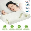 BAFODE Memory Foam Bamboo Pillow for Sleeping-Cool & Breathable Cover with Zipper Rayon Derived from Bamboo - Relieves Neck Pain - Back/Stomach, White - 2 of 4
