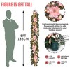 MOEPISY 6ft Pink Gold Christmas Garland with Lights,20 LED with Timer - 4 of 4