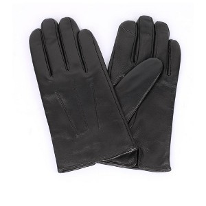 Karla Hanson Men's Genuine Leather Touch Screen Gloves - Black - 1 of 4