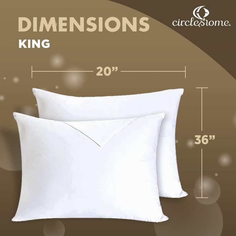 Circles Home Zippered Pillow Protector Cotton Blend White, 4 of 8