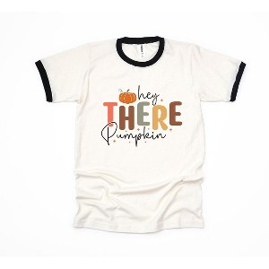 Simply Sage Market Women's Hey There Pumpkin Short Sleeve Ringer Tee - 1 of 4