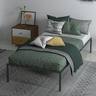 Bed Frame, Heavy Duty Metal Platform Bed, 1000LBS Capacity, Noise-Free, Anti-Sliding Slats