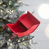 YOOCOZZ Trendy Household Christmas Decoration- Iron Red/Black Sleigh, Distressed Xmas Santa Sleigh, Assembly Required Easily, Holiday Accessory deco - 4 of 4