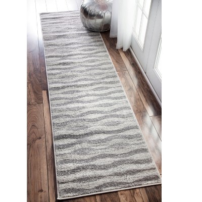 Nuloom Tristan Contemporary Waves Area Rug, Runner 2' 6" x 6', Gray