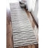 Nuloom Tristan Contemporary Waves Area Rug, Runner 2' 6" x 6', Gray - 2 of 4