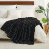 Cozy Bliss Plush Faux Fur Blanket, Ultra Soft Throw - 2 of 4