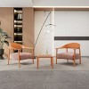 GlasFlength Accent Chairs Stackable Simple Seating Set All Weather Versatile For Indoor Outdoor Living Garden Restaurant, Brown, 29.13"*25"*29.53" - 4 of 4