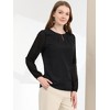 INSPIRE CHIC Women's Chiffon Semi Sheer Keyhole Neck Elegant Work Blouse - 4 of 4