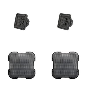 Kicker (2) 45L7R102 L7R 10" Subwoofer, Dual Voice Coil, 2-Ohm & 52GL710 Grill Bundle - 1 of 4