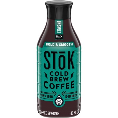 SToK Black Unsweetened Cold Brew Coffee - 48 fl oz Bottle