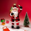 Festive Delivery Santa Claus Coming to Town Glass Christmas Ornament| OrnamentallyYou - 2 of 4