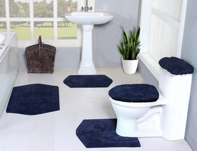 Waterford Collection Cotton Tufted Set of 5 Bath Rug Set - Home Weavers