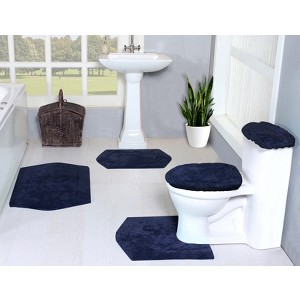 Waterford Collection Cotton Tufted Set of 5 Bath Rug Set - Home Weavers - 1 of 4