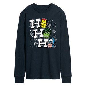 Men's - Marvel - Ho Ho Ho Avengers Long Sleeve Graphic T-Shirt - 1 of 3