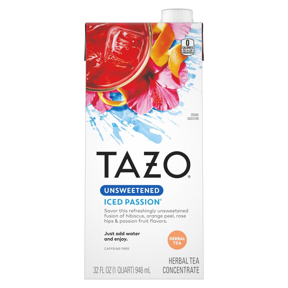 Tazo Unsweetened Passion Iced Tea Concentrate - 32 fl oz