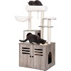 Heybly Wood Litter Box Enclosure Cat Tree - 2 of 3