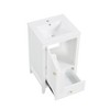 NicBex 20" Bathroom Storage Cabinet with Sink, Bathroom Vanity, 1 Spacious Cabinet Door and 1 Drawer for Bathroom, White - 4 of 4
