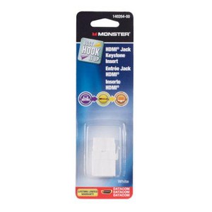 Monster 140264-00 HDMI Keystone Insert, White - 1 of 1