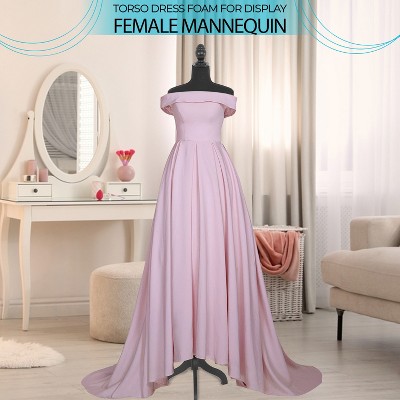 Adjustable Black Female Mannequin with Wooden Tripod Stand
