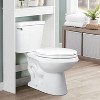 Attop Toilet seat Elongated with Slow Close Hinges, Four Bumpers Never Loosen Plastic, White - 4 of 4