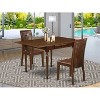 HomeStock 3-Pc Mahogany Finish Solid Wood Top With Dropleaf Dining Table Set - 2 of 4