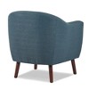 Fabric Upholstered Accent Chair with Button Tufted Back, Attached Back Cushion, Loose Seat Cushion, Foam Padding and Solid Wood Legs - 4 of 4