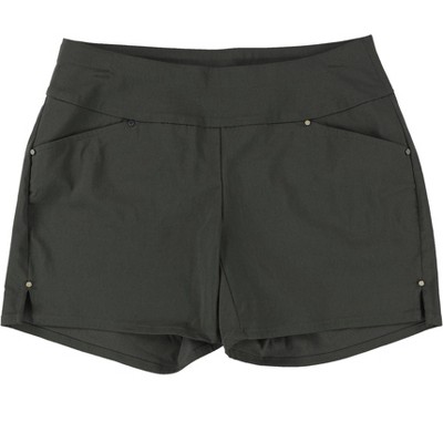 I.N.C International Concepts Womens Curvy Pull-On Casual Walking Shorts, Green, 2