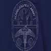Harry Potter Men's Dumbledores Army Emblem Long Sleeve Graphic Cotton Sweatshirt Hoodie - Navy XL - 2 of 3