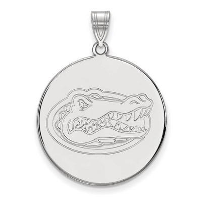 Black Bow Jewelry 10k White Gold Florida Gators NCAA Extra Large Pendant