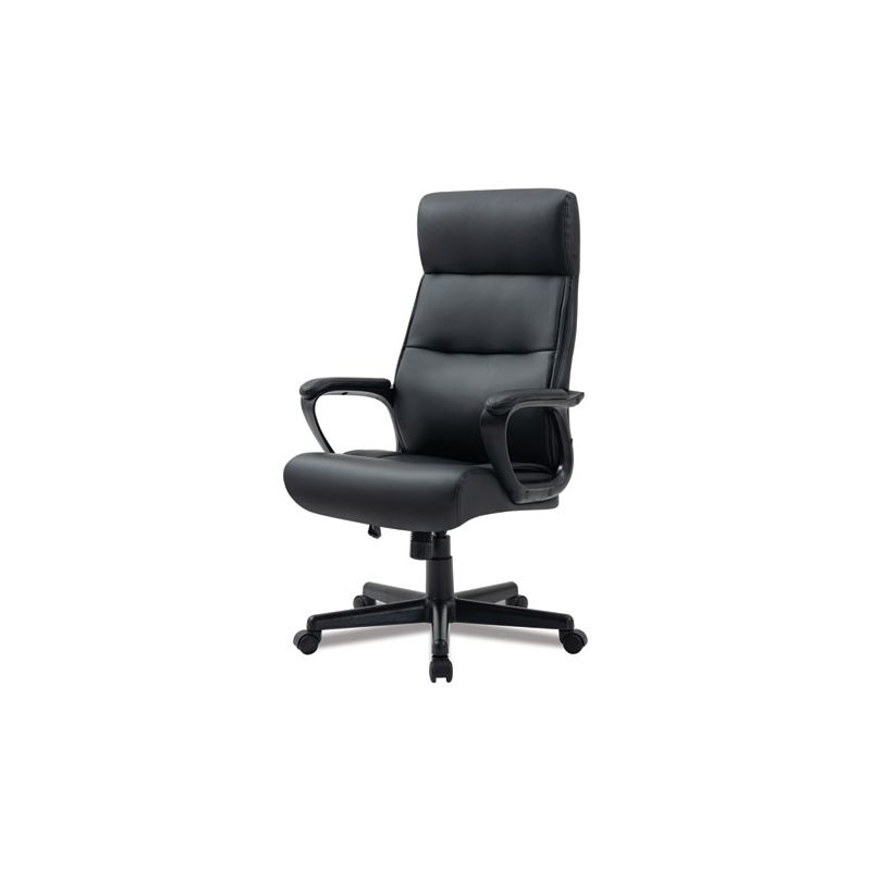 Alera Alera Oxnam Series High-Back Task Chair, Supports Up to 275 lbs, 17.56" to 21.38" Seat Height, Black Seat/Back, Black Base, 3 of 8