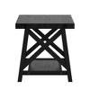 Lanshire Rustic X Base End Table with Shelf Black - Inspire Q - 4 of 4