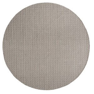 Ivory/Gray Geometric Flatweave Woven Round Area Rug 6