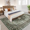 Floral Area Rug - Machine Washable, Stain Resistant with Non-Slip Backing, Low Pile Throw Carpet for Living Room Bedroom Nursery, Multi-Color & Size - 2 of 4